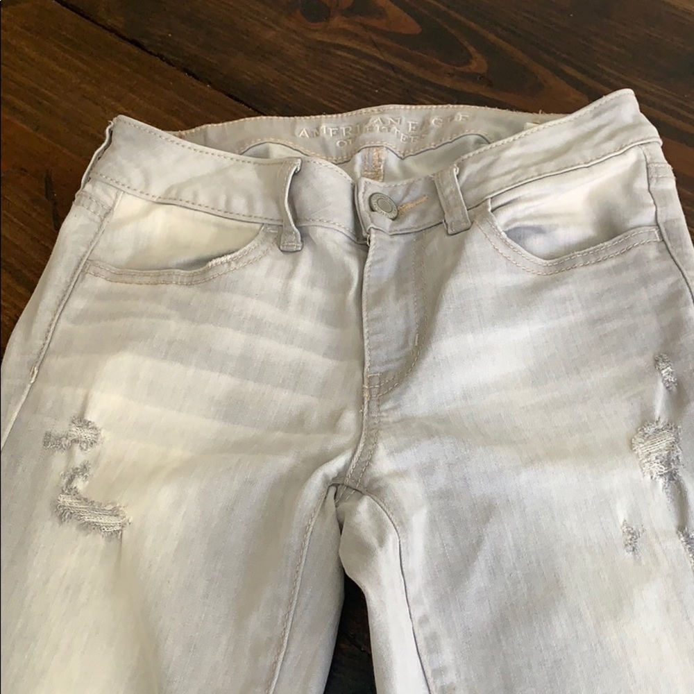American Eagle faded/distressed jeans